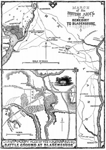 bladensberg_british_army_march British march from Benedict to Bladensberg
